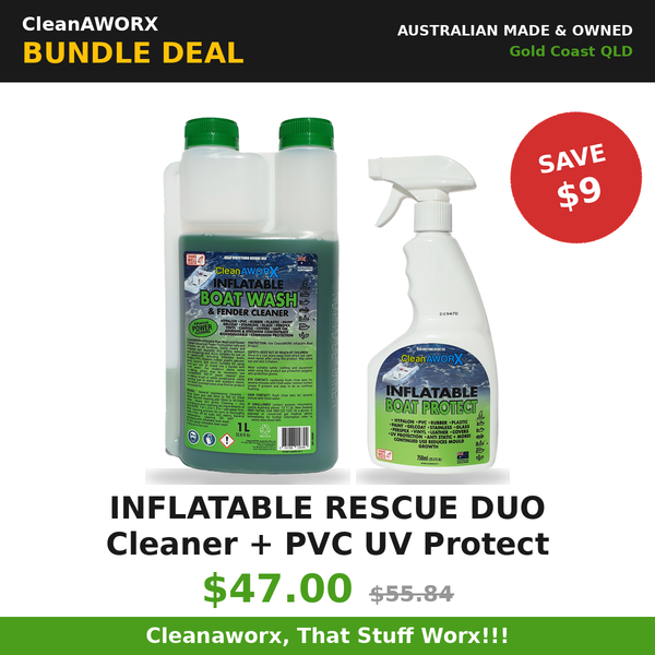 Inflatable Rescue Duo | Inflatable Boat Cleaner + Inflatable Boat Protect