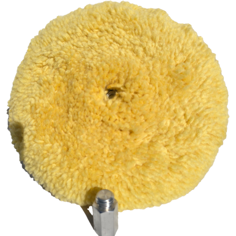 Double Sided Wool Buff Pad Yellow Finishing Screw On 200mm