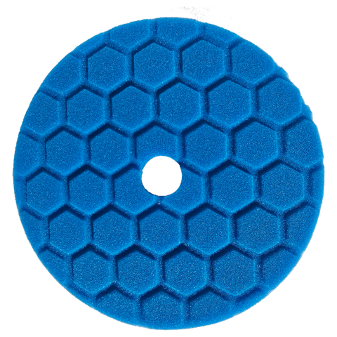 Foam Cut Polishing Pad Fine Cut Blue Velcro Back 160mm