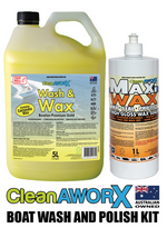 Boat Wash Boat Polish Kit, 5 litre Wash & Wax, 1 litre Boat Polish Maxi Wax