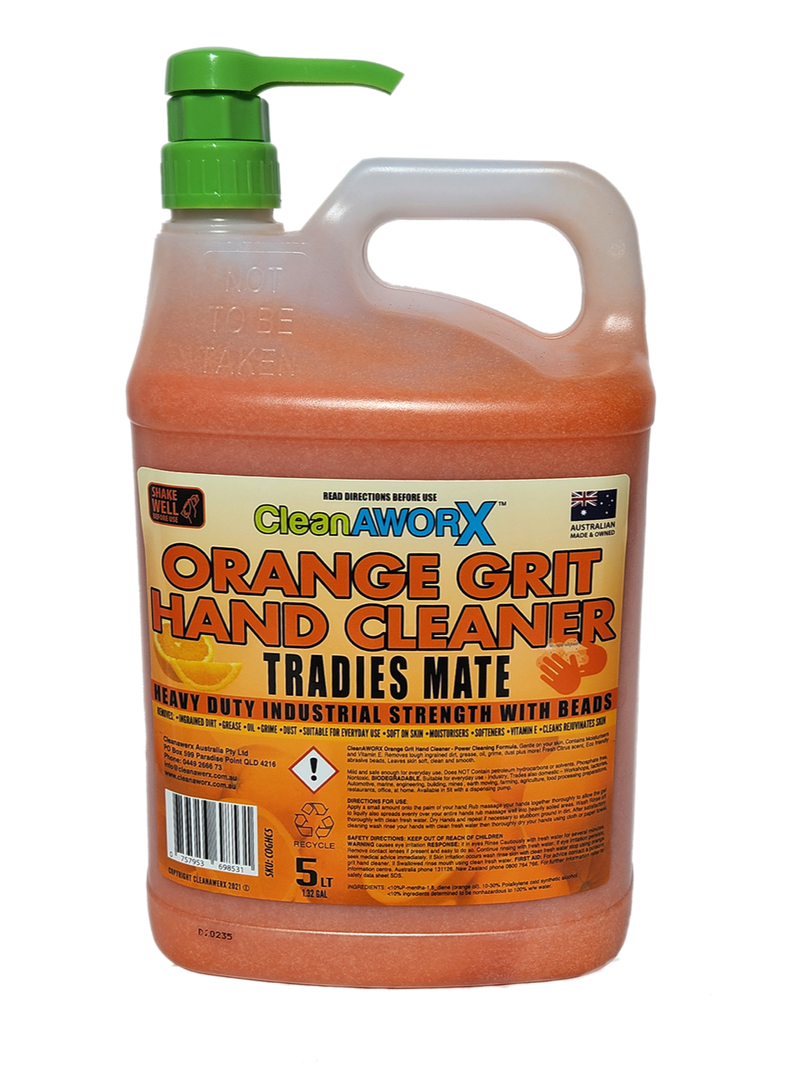 Hand Cleaner Orange Grit with pump 5L