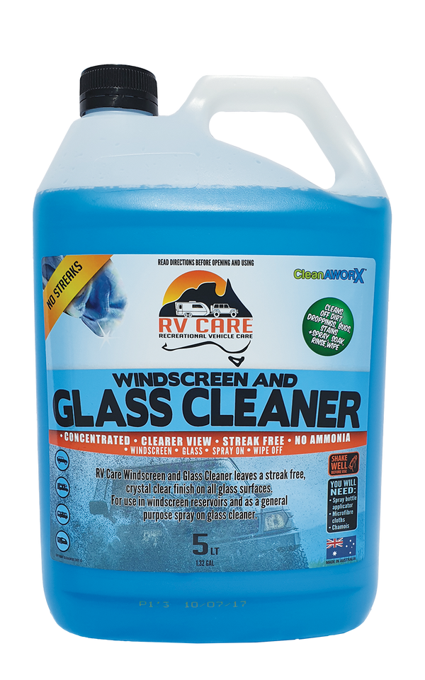 Cleanaworx RV Care Windscreen Glass Cleaner Concentrate 5L