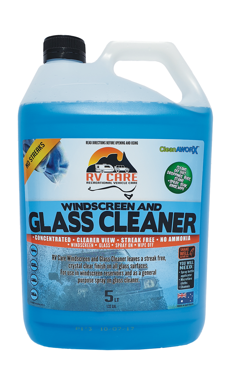 Cleanaworx RV Care Windscreen Glass Cleaner Concentrate 5L