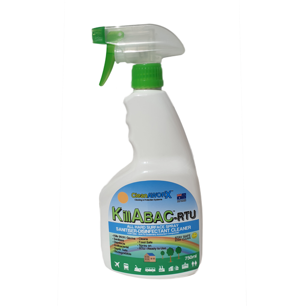 Cleanaworx All Surface Cleaner Disinfectant Killabac RTU 750ml