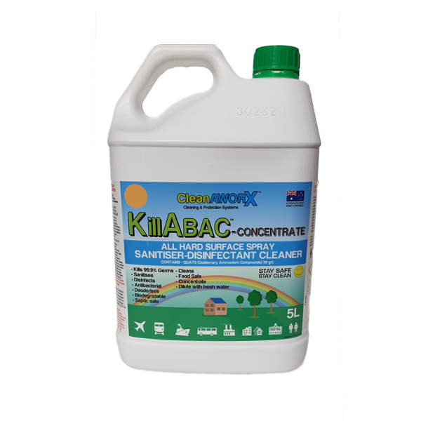 Cleanaworx All Surface Cleaner Disinfectant Concentrate Killabac 5L