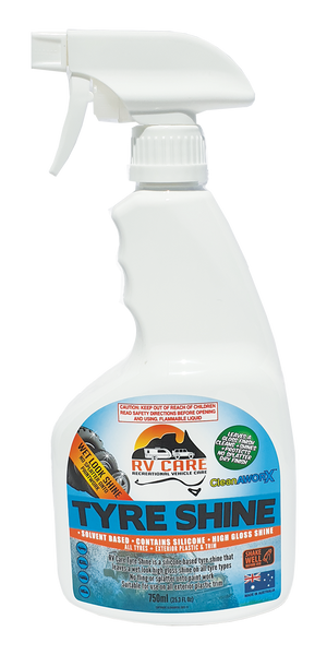 Cleanaworx RV Care Tyre Shine Solvent Silicone Based Long Lasting 750ml