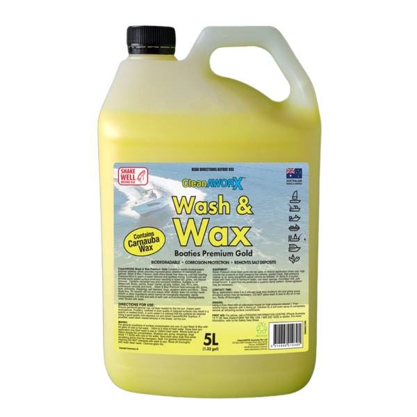 Boat Wash and Wax Boaties Premium Gold 5L - Marine Gelcoat Wash