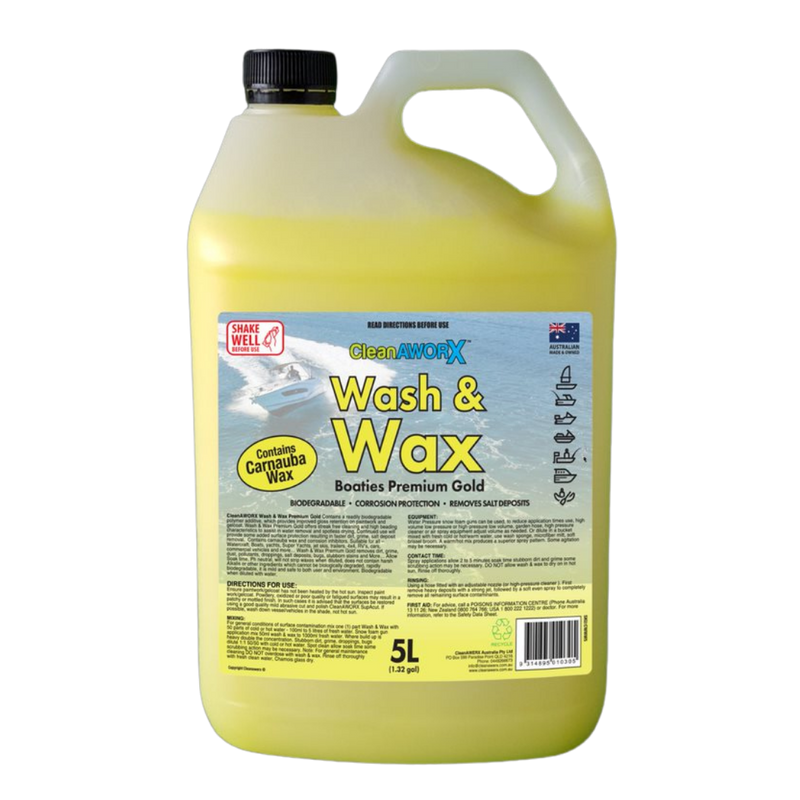 Boat Wash and Wax Boaties Premium Gold 5L - Marine Gelcoat Wash